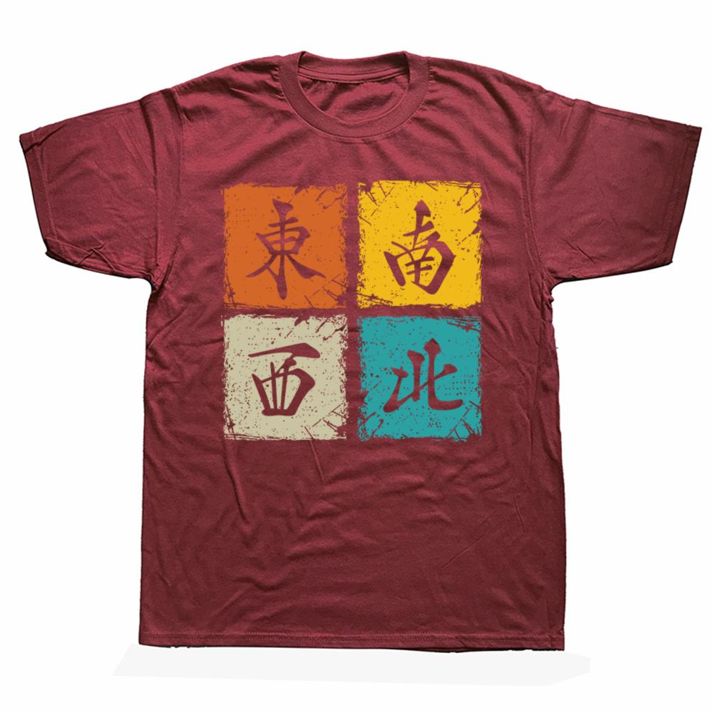 New Funny Mahjong Graphic Print Tops Men Casual Oversized T-shirt 2024 Summer Hip Hop Fashion Short Sleeve Crewneck T Shirts