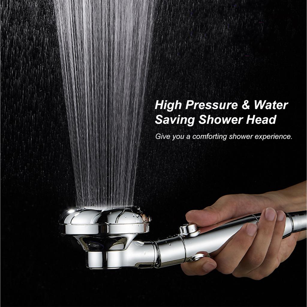 3 Spray Settings Shower Head With On/Off Pause Switch Water Saving High ...