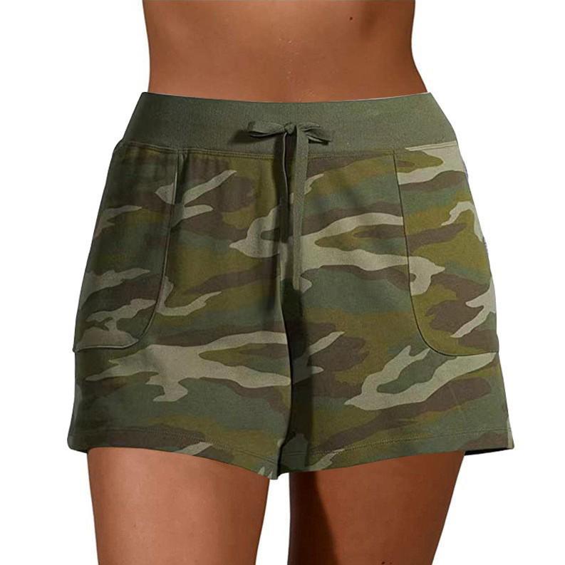 2025 Camouflage Lace-up Casual Sports Shorts for Women