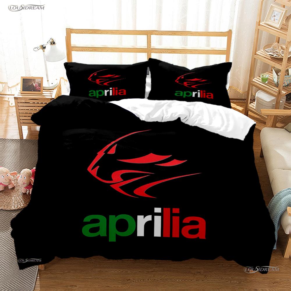 

A-Aprilia Moto Racing All Season Duvet Cover Comforter Bedding Sets Soft Quilt Cover And Pillowcases Single/Double/Queen/King EU Single(135*200cm)3pcs