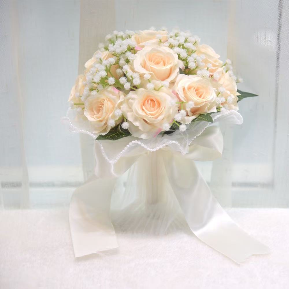 Gipsofila Rosa Fiore Artificiale Bouquet da Sposa Impermeabile Romantico Decorazione Matrimonio