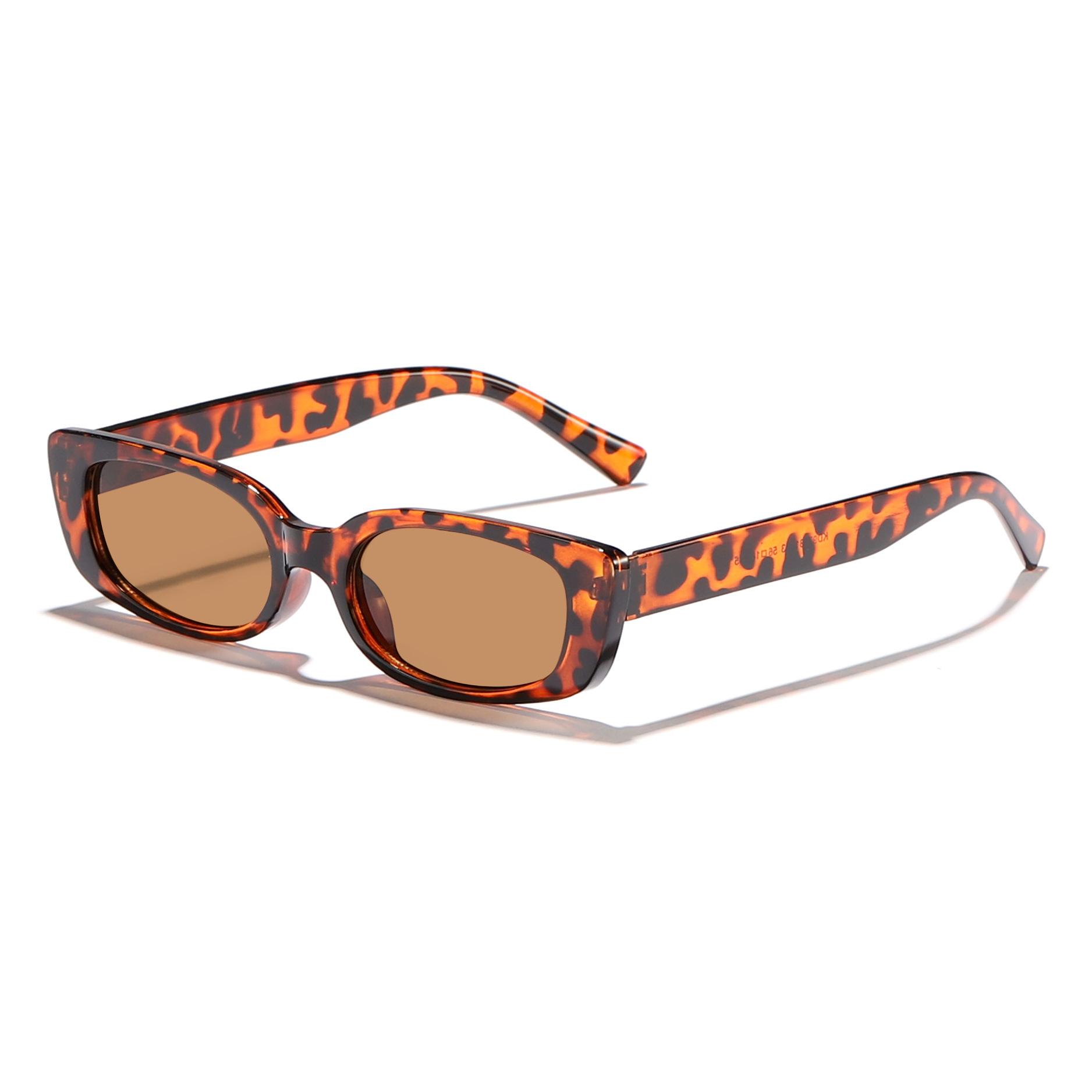 

New Retro Small Frame Rectangular Sunglasses Fashion Women Jelly Colored Sunshade Sun Glasses UV400 Man Eyewear 1pcs