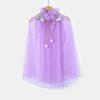 Elsa Frozen Princess Snowflake Cape for Kids - Birthday & Stage Performance Veil