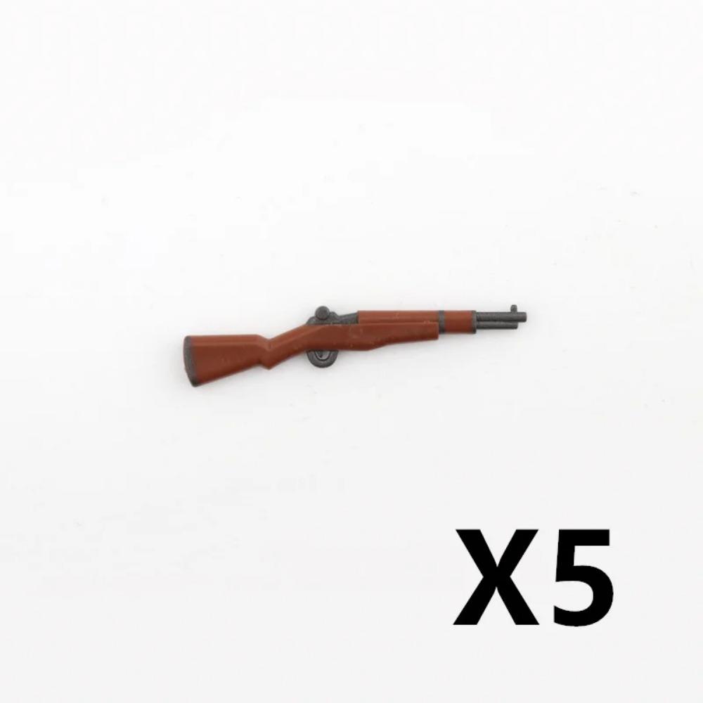 5/10 Zbraně vojáků z 2. světové války Stavebnice Dvoubarevný tisk Stroj Puška Samopal Odstřelovací pušky Vojenské příslušenství Kostky C238