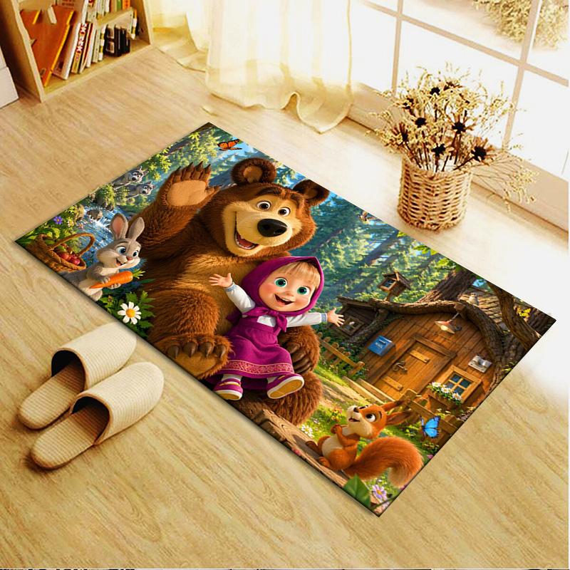 Masha&Bear Carpet Rug for Living Room Bedroom Home Sofa Decoration,Kids Play Non-slip Floor Mat