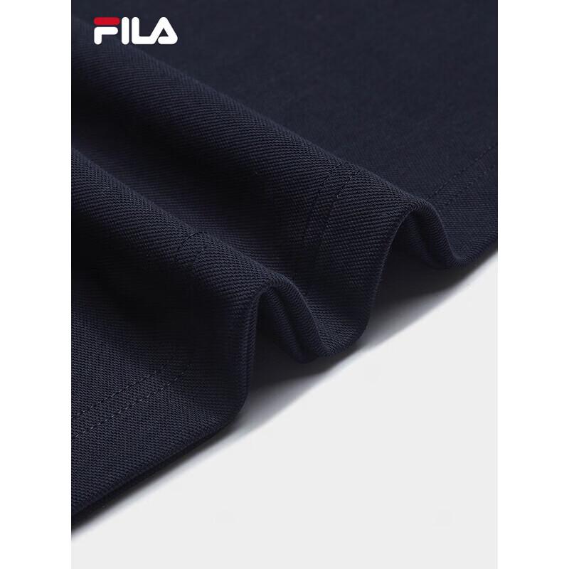 FILA Men's Knitted Long-Sleeve Polo Shirt