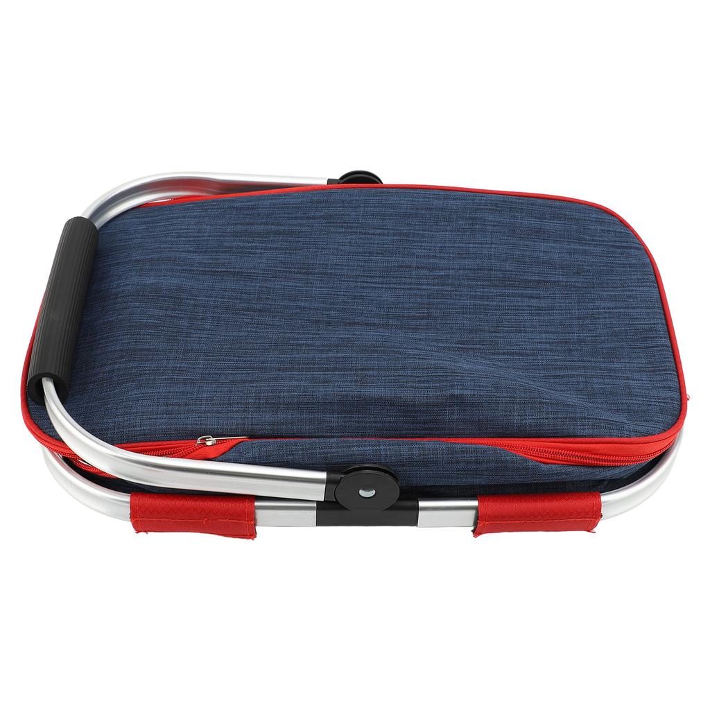 Large Insulated Picnic Basket Shopping Travel Camping Grocery Bag Leakproof Folding Thick Aluminum