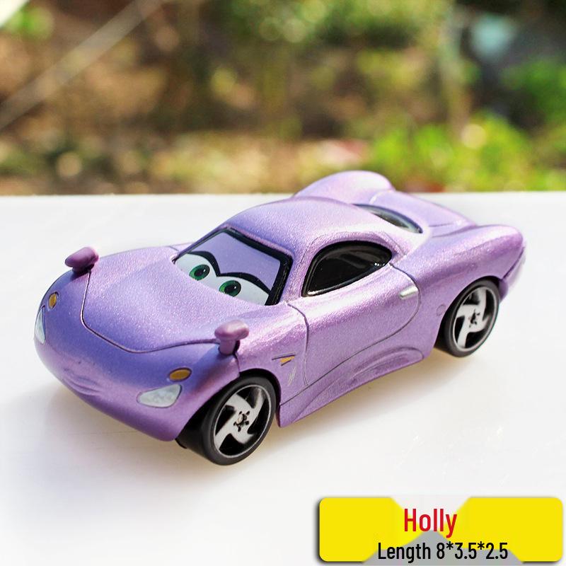 Pixar Cars Alloy Toy Set: McQueen, Mater, Sally, Sheriff Models