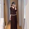 26 Autumn/Winter Elegant French Women's Two-Piece Set: Stunning Top and Skirt for a Youthful Look