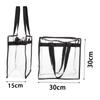Simple Transparent Shoulder Bag Large Capacity PVC Lunch Bag with Zipper Tote Bag