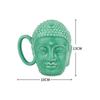 Caneca de Café Cerâmica Escultura Buda Budista Caneca de Leite Caneca com Alça Coberta Avatar de Personagem Retrato de Simulação