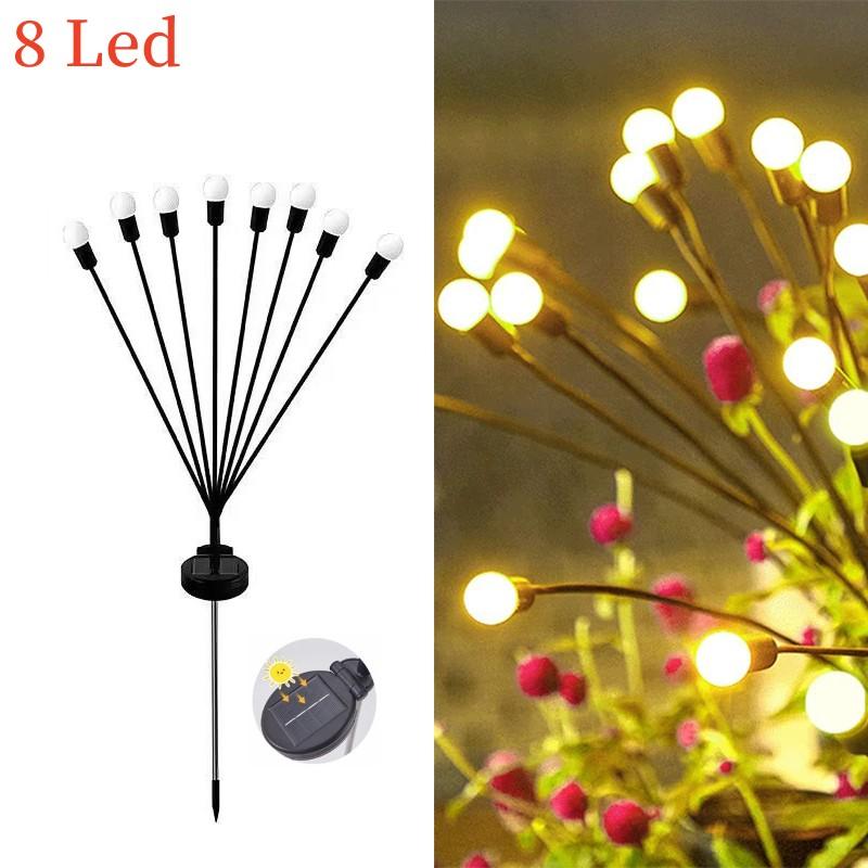 Solar-LED-Glühwürmchen-Lampe für den Außenbereich, Garten-Rasenlampe, Hofkanal-Landschaftslampe, Solar-Himmel-Stern-Schaukellampe, für den Außenbereich, Blumenbeet, Weihnachtsdekoration