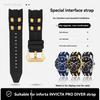Curea cu interfață curbată dedicată de 26mm Pentru ceas bărbătesc Invicta Pro Diver cu cadran mare, cu quartz, brățară din silicon, impermeabilă