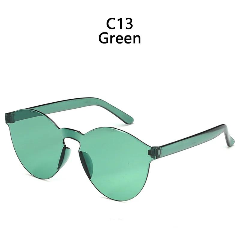 Oval Shape Sunglasses Women Rimless Frame Tint Clear Lens Colorful Sun Glasses Female Red Pink Yellow Shades Travel