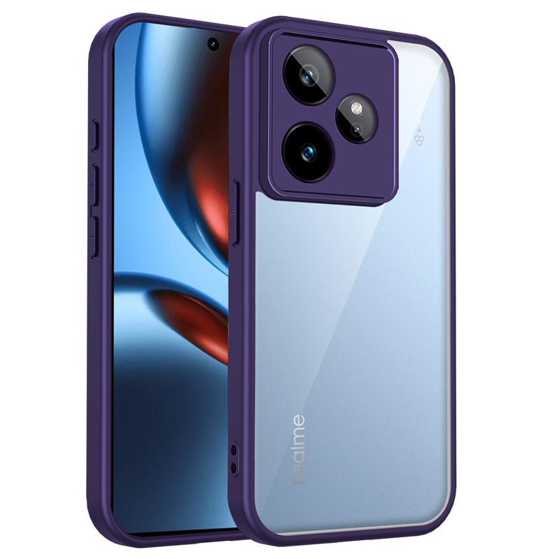 Realme GT7 5G RMX6688 Case Plating Silicone Bumper Shockproof Clear Back Cover Hard Phone Case for Realme GT7 RealmeGT7 RMX6688
