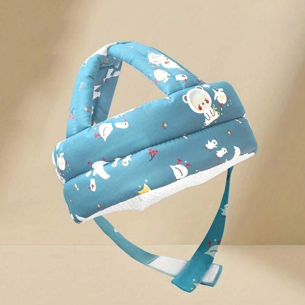 Adjustable Strap Head Protector Cartoon Pattern Anti-Fall Headwear Infant Cap  Nursery Floor