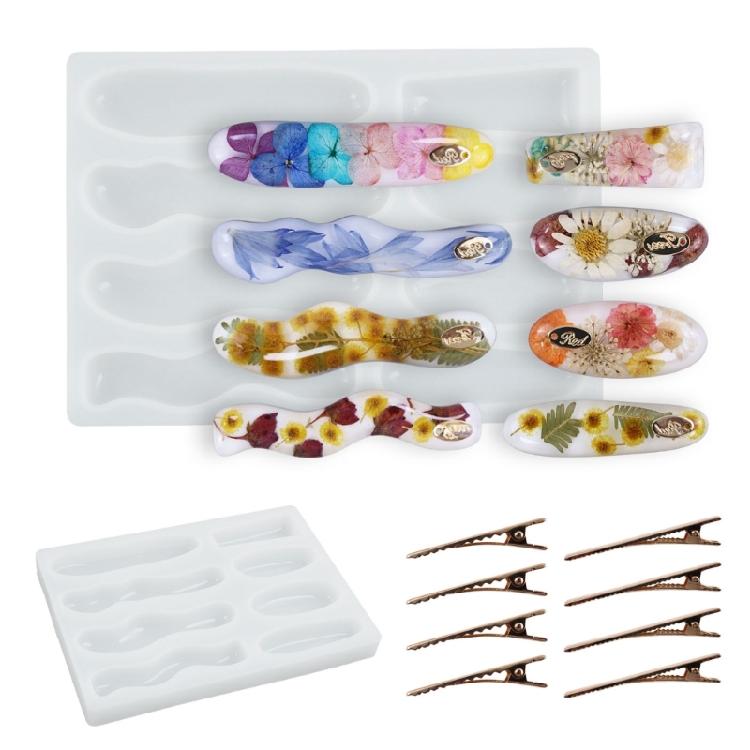 Irregular Hair Clip Silicone Mold Jewelry Casting Mold for DIY Bookmarks,Pendant