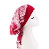 Elastic Printed Headscarf Pre-Tied Muslim Female Turban Chemotherapy Cap Hair Loss Cover Stretchy Head Wrap Bandana for Women