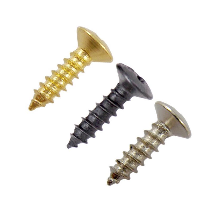 50PCS Guitar Protective Plate Screws 3*12mm Size Screws with 1PC Transparent Box Gold Silver Black Available Guitar Supplies ZYF