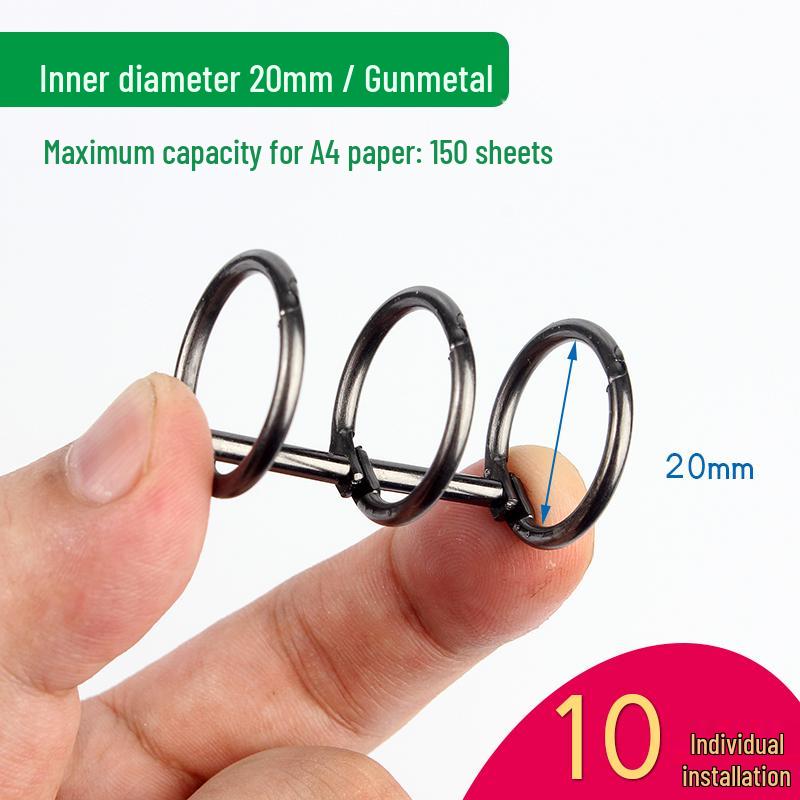 Six-Hole Metal Binder Rings - Multi-Hole Loose Leaf Binding Clip