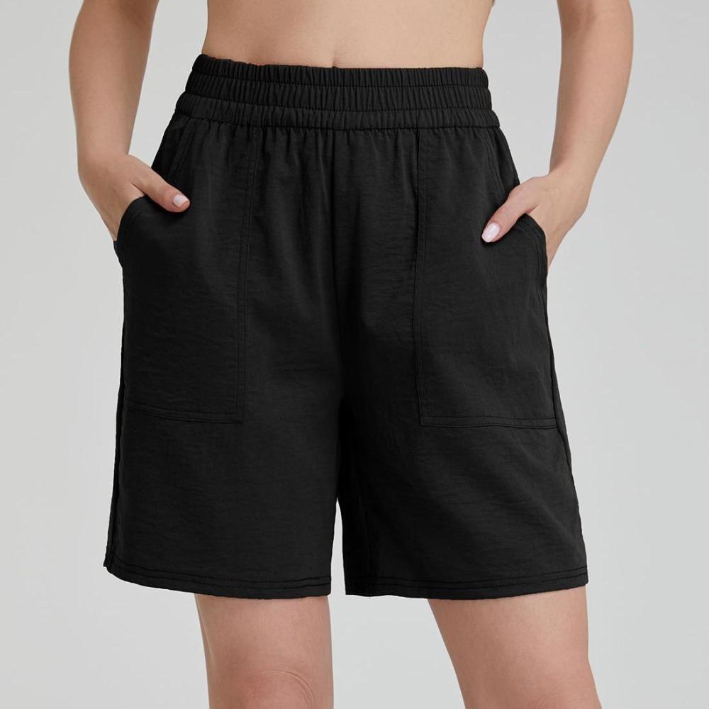 Women's High-waisted Wide-leg Sports Shorts Loose Quick-drying Capri Shorts Fitness Breathable Outerwear Yoga Shorts