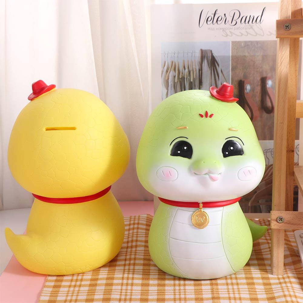 Save Money Zodiacs Snake Piggy Bank Large Capacity Snake Coin Storage Box  Coins Cash
