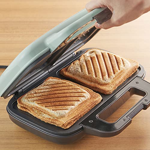 Toffy Hot Sandwich Maker K-HS4, 2-Slice Toast, Wide Plate, Easy To Use, Retro Design, Perfect for Breakfast, Holidays, and Mornings, Perfect for Singl