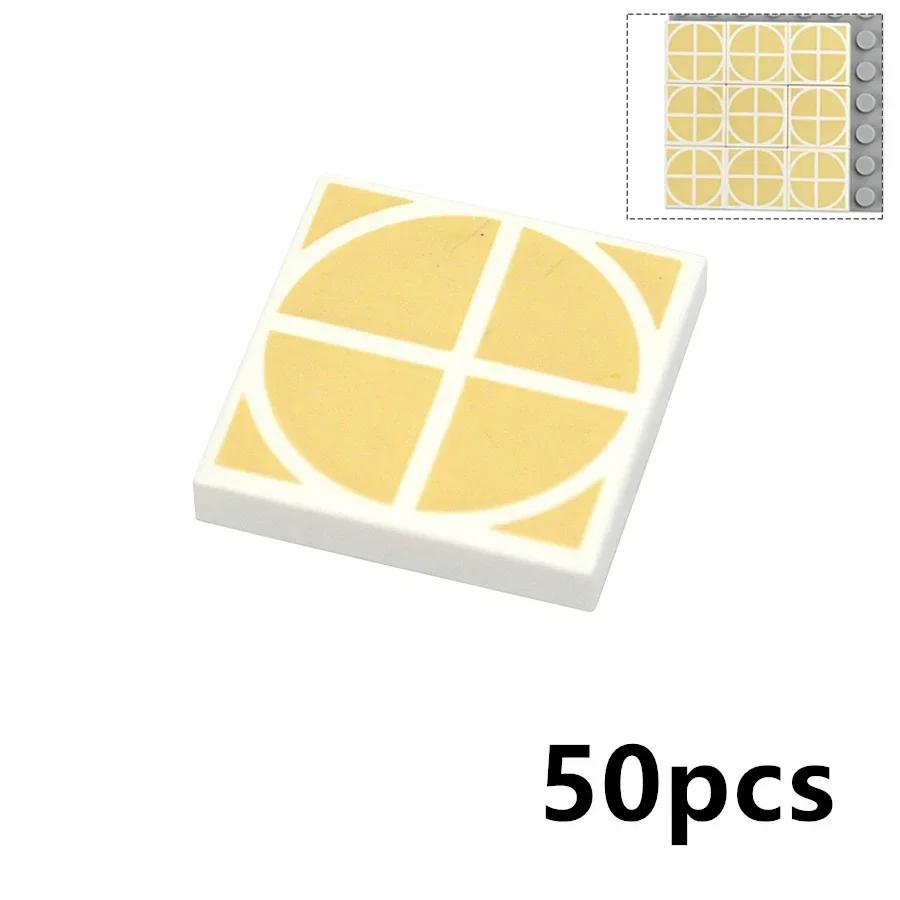 Smooth 2x2 Floor Printed Tile Assembled Building Blocks MOC City House Bricks Decoration Ceramic Tile Construction Toys