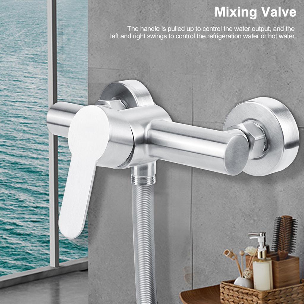 304 Stainless Steel Shower Faucet Bathroom Shower Hot Cold Water Tap G1/2in304 Stainless Steel