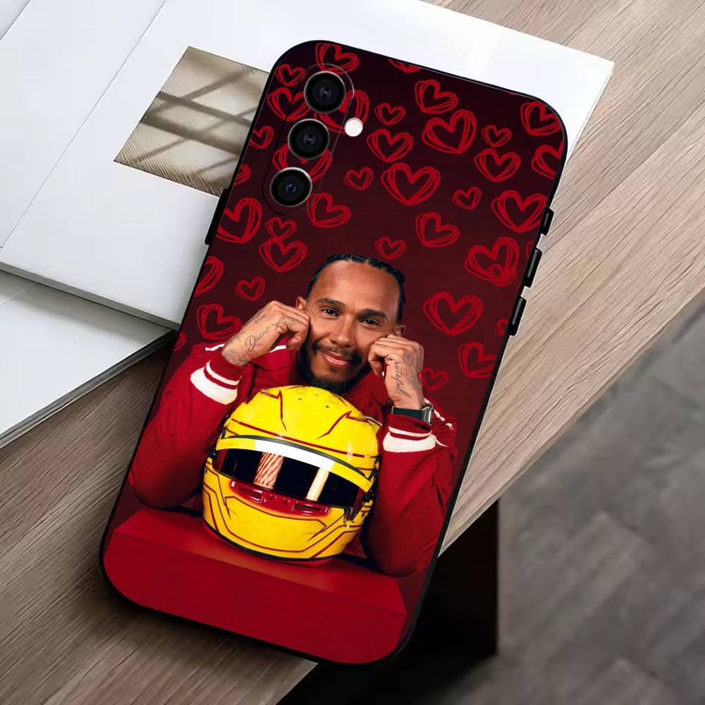 

44 L-Lewis H-Hamilton Phone Case Black Silicone Soft For Samsung Galaxy A73,A72,A71,A70,A53,A52,A51 Samsung a53 5g