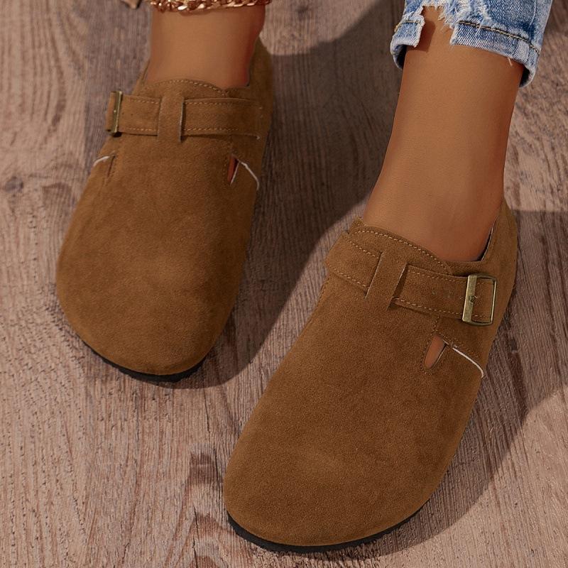 Fashion Women'S Slippers Vintage Cork Boston Sole Genuine Leather Boken Sandals for Men and For Sandals Women Zuecos Mujer Outdoor