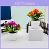 Rose Bonsai Artificial Potted Plant For Office Desk And Gift For Lovers Flower