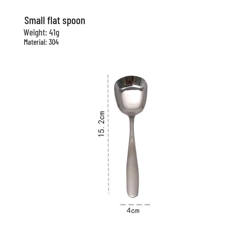 ZISIZ Quadratische Flachbodenlöffel aus Edelstahl