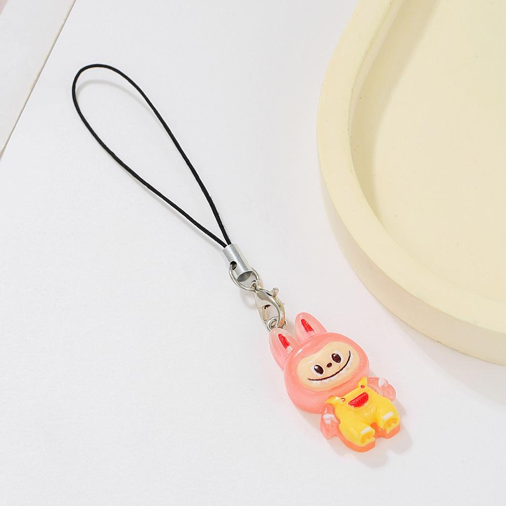Labubu Cartoon DIY Phone & Earphone Case Lanyard - Cute Chain for Couples & Besties