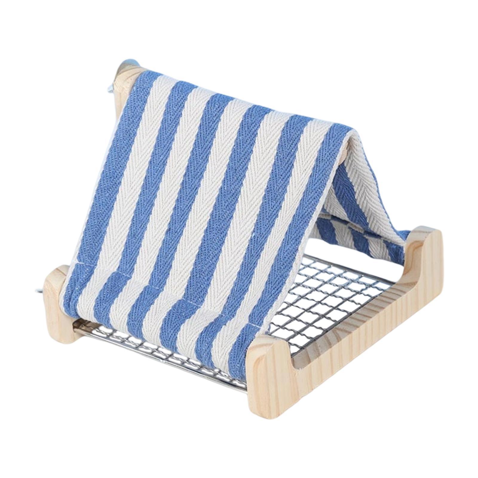 

Bird Nest House Parakeet Bed Hanging Hammock Breathable Sleeping Toy Four Seasons Use Sturdy Bottom for Conures Cockatiels синий