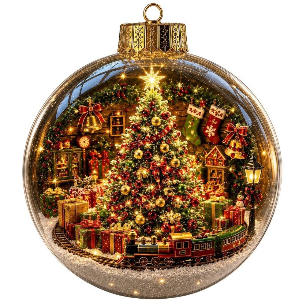 with Light Christmas Ball Ornament Acrylic Material Holiday Tree Pendant  Holiday Decoration