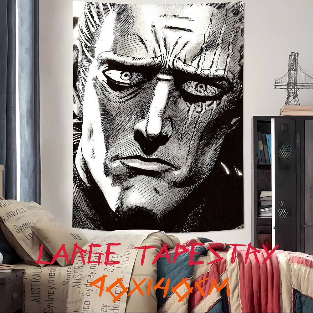 Large HOT Popular Cool Anime One PPunchS Top Man Tapestry Decoration Bedroom Dormitory Background Tapestry