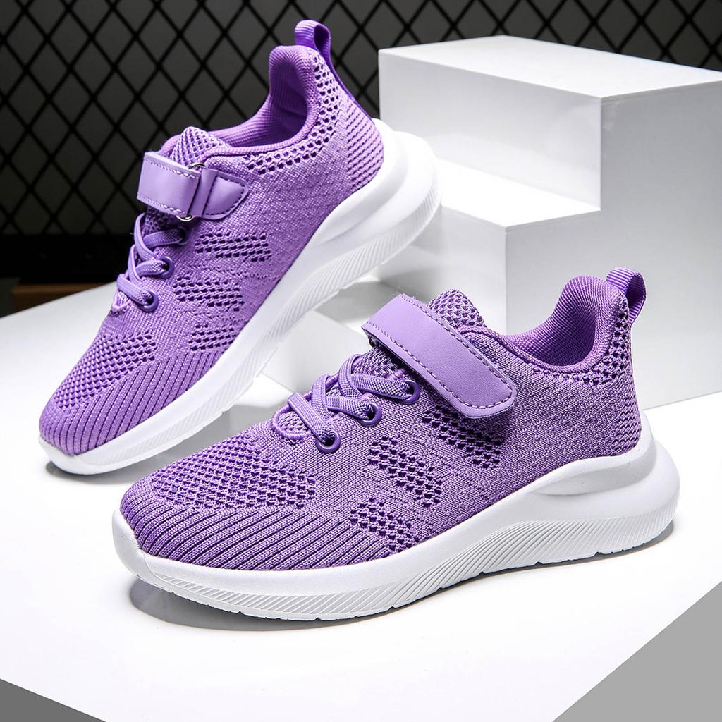 Cute Girls Casual Shoes Lightweight Mesh Running Sneakers Student Kids Flat Comfortable Walking Footwear Non-Slip Sport Shoes