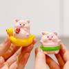 Creative Holiday Leisure Piggy Cartoon Figurine Handcrafted Toy Car Decorative Item for Tabletop Decoration, A Soothing Decorative Item.