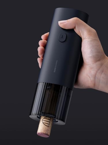HOTO Elektrischer Weinöffner, Ein-Knopf-Flaschenöffner, Automatischer Korkenzieher mit verstecktem Folien Schneider, Mattes Finish, Rutschfest, Langlebig, Leicht und Com