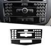 Auto Carbon Fiber Center Console CD Panel Trim Type C For Benz C Class W204