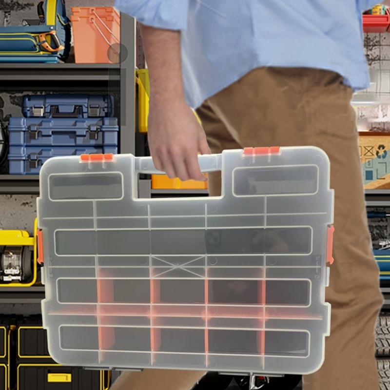 Portable Multiple Compartment Tool Storage Box Durable Design For DIY Enthusiasts And Professionals