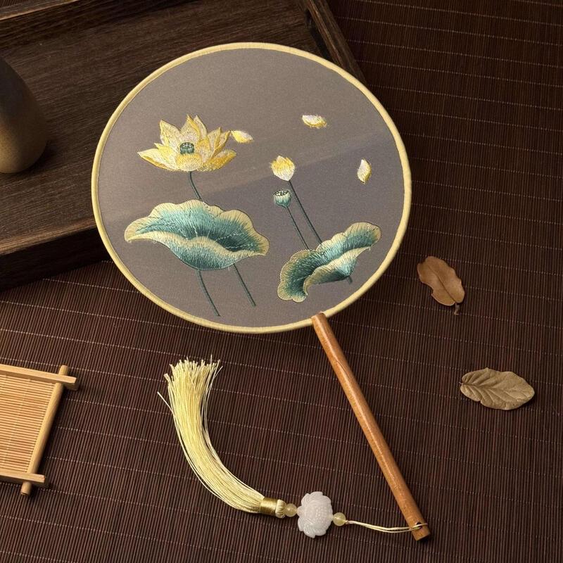 Classical Suzhou Embroidery Double-Sided Hand Fan