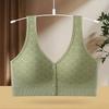 Front Closure Wireless Gathered Vest Style Nursing Bra For Middle Aged Women