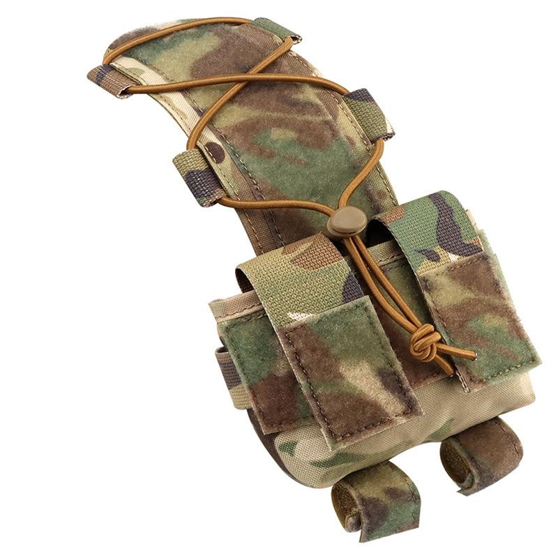 Tactical Helmet Pouch Battery Box Counterweight Pouch Remote Battery Helmet Accessory Storage Bag with Hook Loop for Fast Helmet
