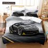 Sport Racing Car Duvet Cover Set Blue Race Car Bedding Set Full Size Boys Blue Flame Extreme Speed Sports Car Comforter Cover