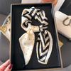 Women's 70cm Leopard Print Silk Scarf - Versatile Square Scarf for Professional and Casual Wear