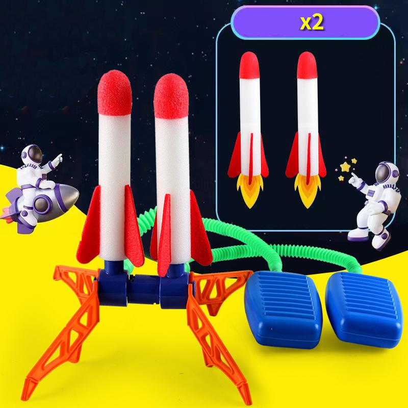 Kinder Raketenwerfer Trittpumpe Kraft Luftdruck Stomp Outdoor Familienspiele Himmelsrakete Geburtstagsgeschenke Sportspielzeug Für Kinder