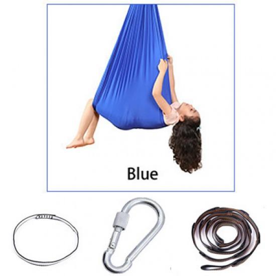 150x280cm Full Set Kids Home Hanging Swing Seat Yoga Fitness Hammock Nylon Elastic Therapy Cuddle Wrap Aerial Yoga