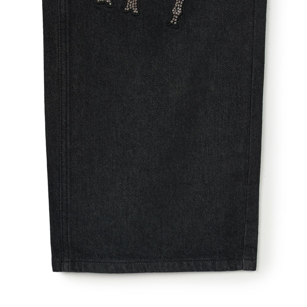 New MLB New York Yankees Megagram Jeans Women's Black 3FDPS0144-50BKS